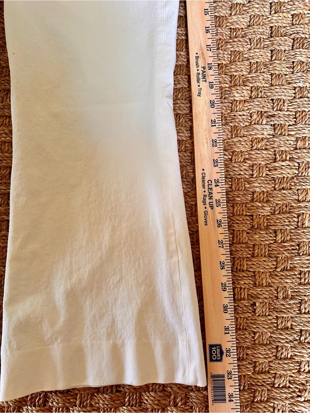 J.Crew Ivory Kick Flare Crop Pants Size 8 Stretch Cotton Blend